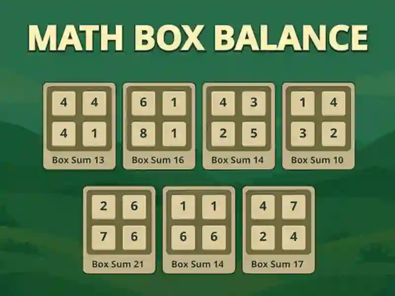 Gioco Bilancia della scatola di matematica in linea Gioco Bilancia della scatola di matematica in linea