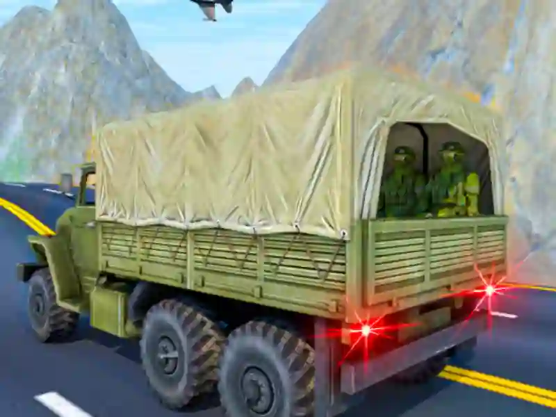 Gioco Guida di camion per veicoli dell'esercito da trasporto in linea Gioco Guida di camion per veicoli dell'esercito da trasporto in linea