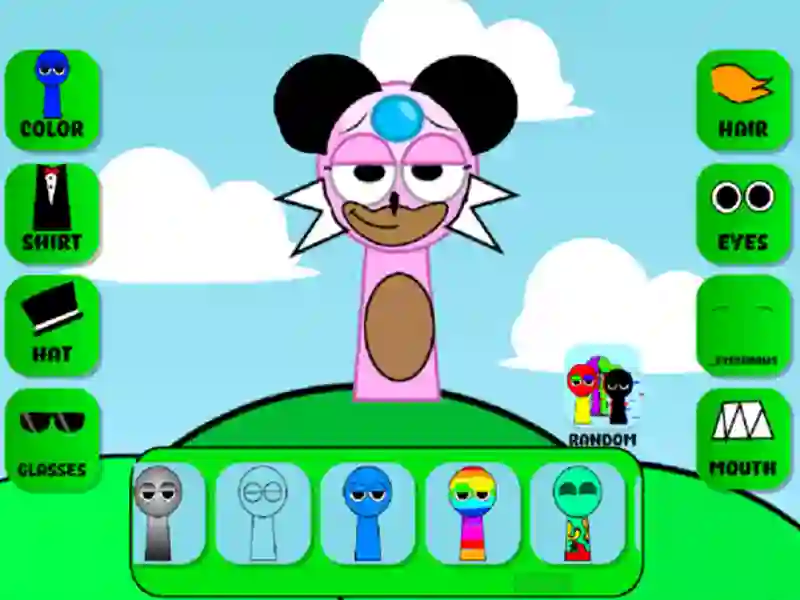 Gioco SPRUNKI CARATTER MAKER OC in linea Gioco SPRUNKI CARATTER MAKER OC in linea
