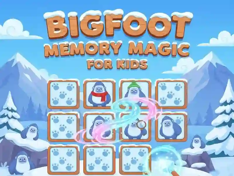 Gioco Magia della memoria del Bigfoot per bambini in linea