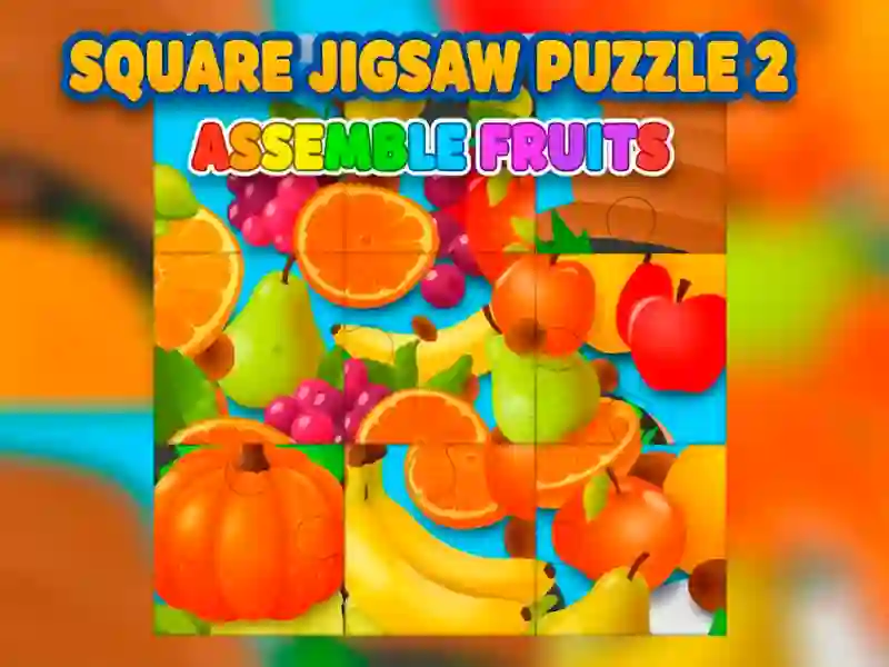 Gioco Puzzle quadrato 2 — Assembla i frutti in linea