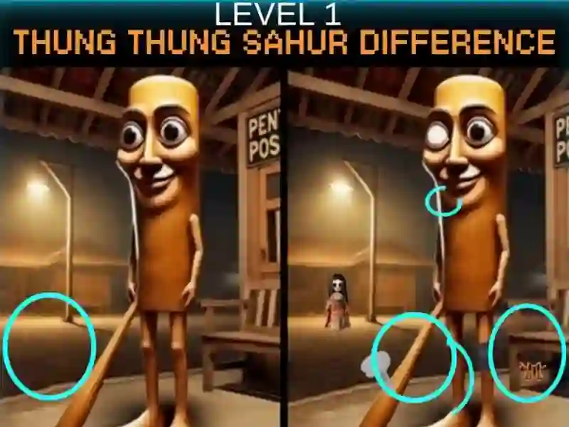 Gioco Differenza Thung Thung Sahur in linea