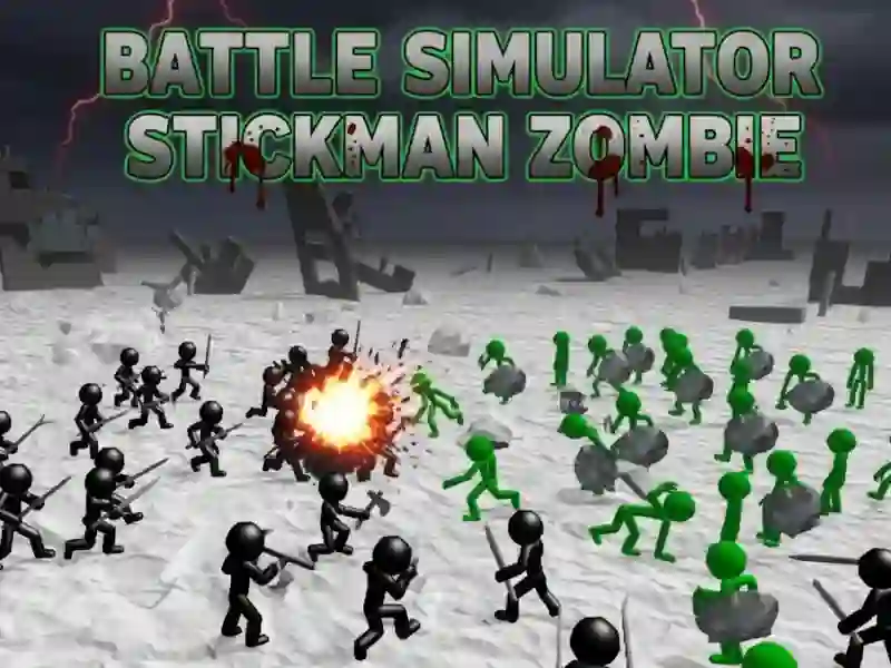 Gioco Simulatore di battaglia Stickman Zombie in linea