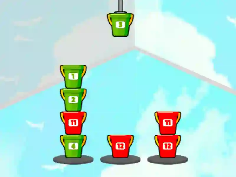 Gioco Ordina i secchi in linea