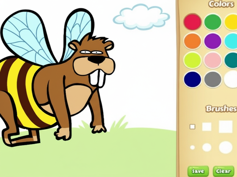 Gioco Libro da colorare di animali divertente per bambini in linea