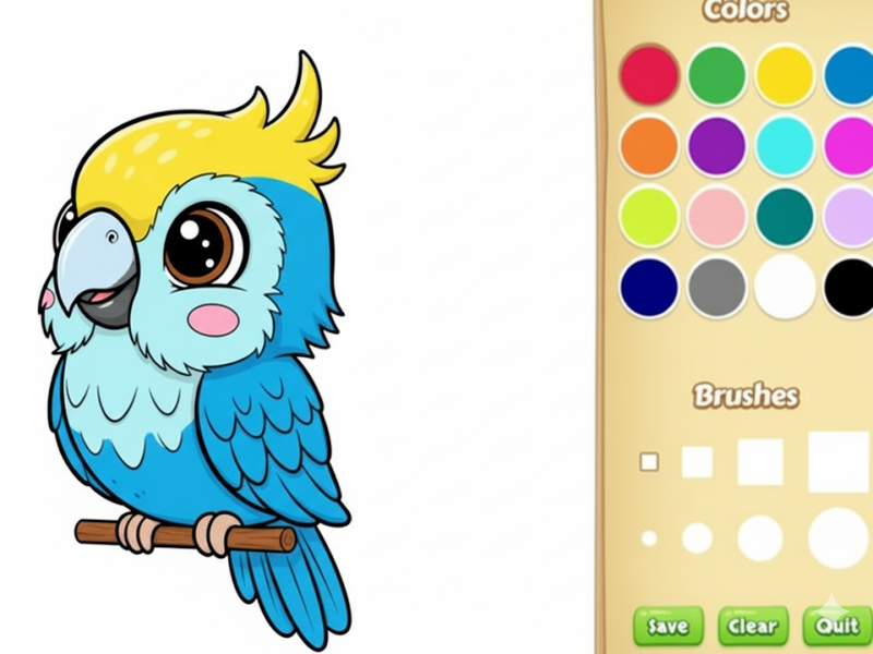 Gioco Libro da colorare di animali kawaii in linea