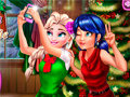 Gioco Selfie di Pompiera ed Elsa a Natale in linea