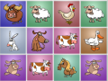 Gioco Puzzle di abbinamento di animali da fattoria in linea
