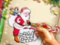 Gioco Colorazione di Natale di Babbo Natale in linea