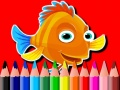Gioco Ritorno a scuola: Libro da colorare pesci in linea