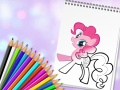 Gioco Libro da colorare con pony carini in linea