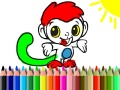Gioco Torna a Scuola: Colorazione della Scimmia in linea