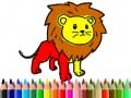 Gioco Tornare a scuola: Libro da colorare leoni in linea