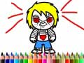 Gioco Libro da colorare del ragazzo spaventoso in linea