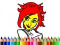 Gioco Torno a scuola: colorare ragazza carina in linea