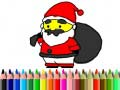 Gioco Tornare a scuola: Colorazione di Babbo Natale in linea