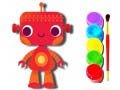 Gioco Tornando a scuola: Libro da colorare robot in linea