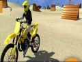 Gioco Stunt in Spiaggia con Moto in linea