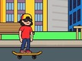 Gioco Wheelie con Skateboard in linea