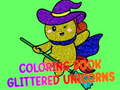 Gioco Libro da colorare Unicorni glitterati in linea