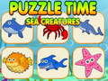 Gioco Puzzle Tempo Creature Marine in linea