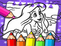 Gioco Libro da Colorare di Ariel La Sirenetta in linea