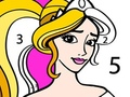 Gioco Principessa Colorare Per Numero in linea