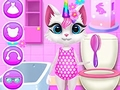 Gioco Cura Giornaliera del Gattino Unicorno in linea