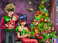 Gioco Natale della Famiglia Dotted in linea