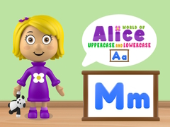 Gioco Mondo di Alice Maiuscole e Minuscole in linea