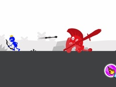 Gioco Rosso e Blu - Puzzles del Cacciatore di Stickman in linea