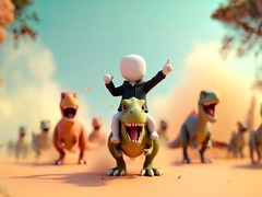Gioco Stickman: Arena dei Dinosauri in linea