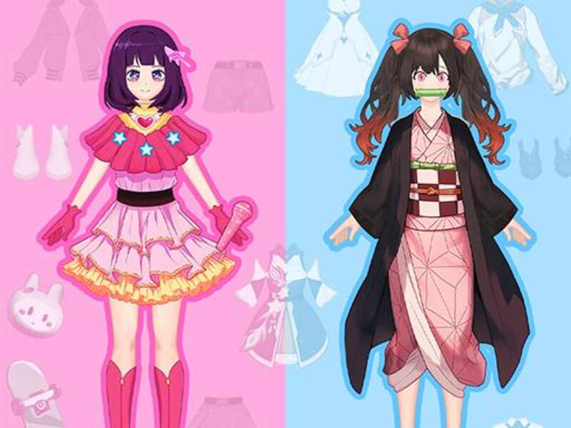 Gioco Bambola anime- ragazza cosplay fai-da-te in linea