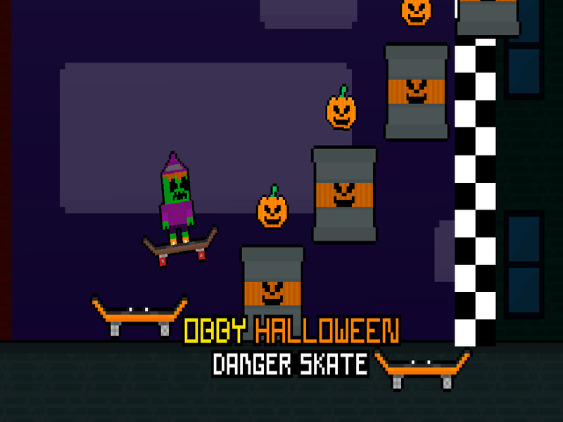 Gioco Obby Halloween Danger Skate in linea