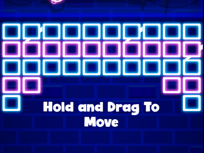 Gioco Mattoni al neon in linea