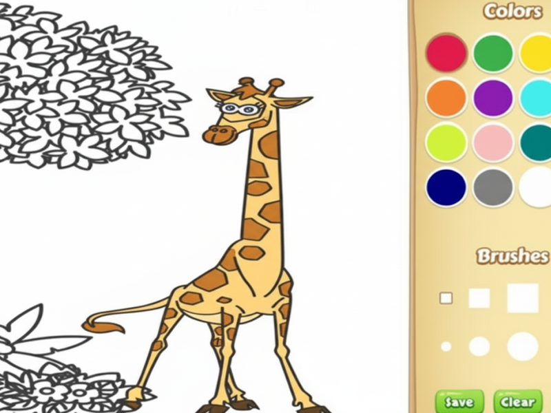 Gioco Libro da colorare di animali della giungla per bambini in linea