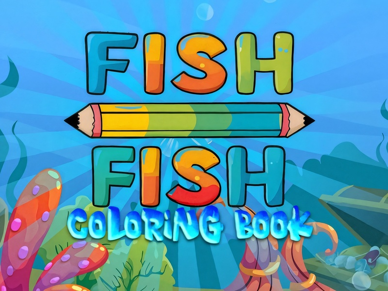 Gioco Libro da colorare di pesce in linea