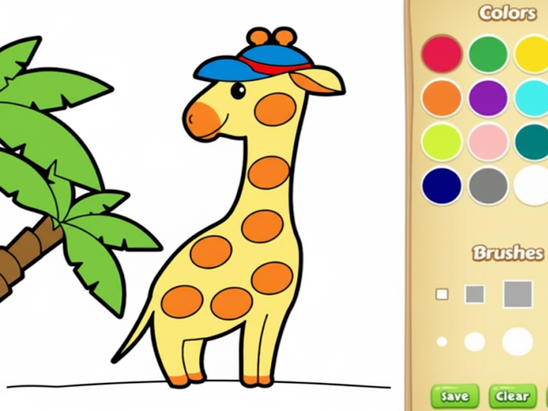 Gioco Libro da colorare di animali facili per bambini in linea