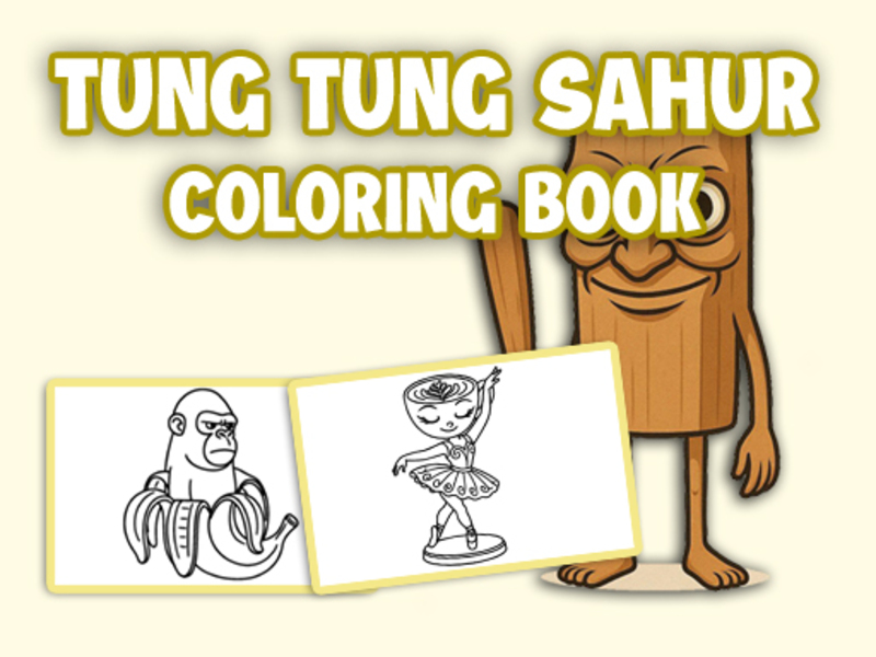 Gioco Libro da colorare di tung tung sahur in linea