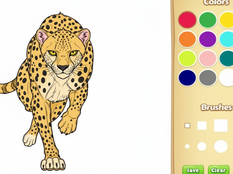 Gioco Libro da colorare di animali selvatici in linea