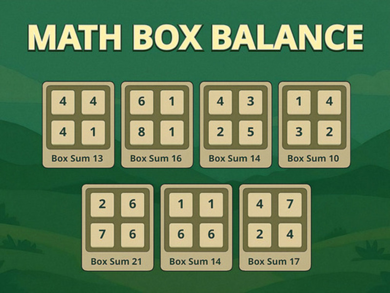 Gioco Bilancia della scatola di matematica in linea