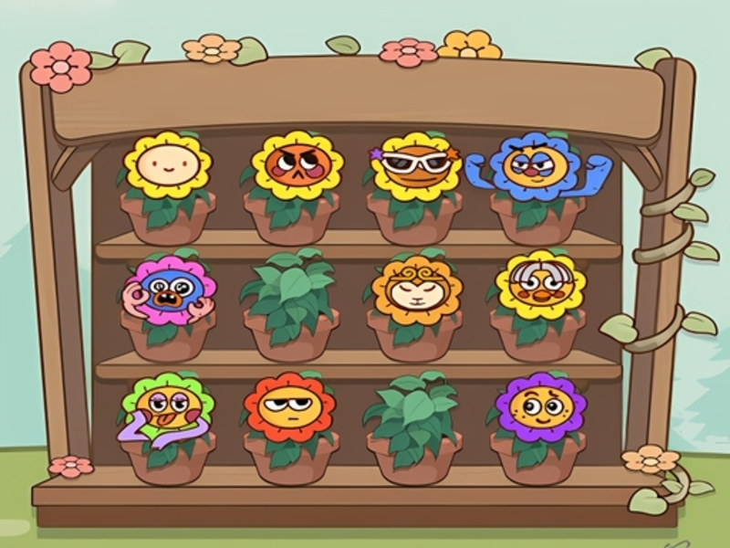 Gioco Collezione di fiori in linea