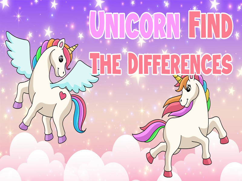 Gioco Unicorn Trova le differenze in linea