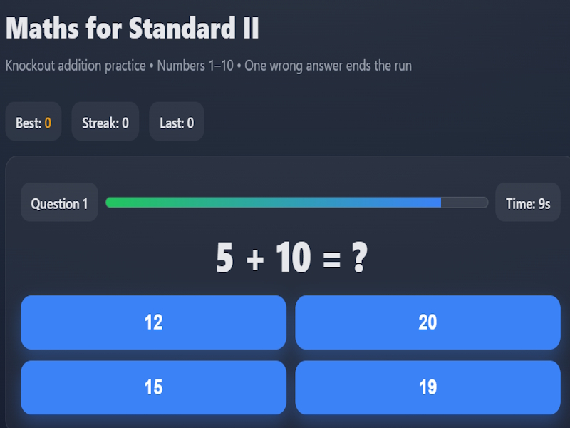Gioco Matematica per lo standard II in linea